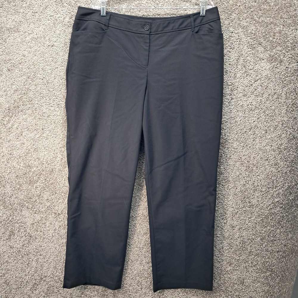 Lane Bryant Black Cotton Blend Stretch Dress Pants Trousers Size 20 Professional